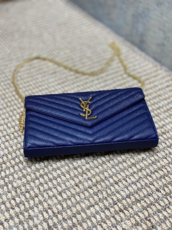 YSL Saint Laurent hot models top caviar ball pattern original single replica peut être utilisé comme pochette peut être utilisé comme sac à bandoulière à l'intérieur 20 card size : 22.5 * 14 * 4 code 360452 - Image 5