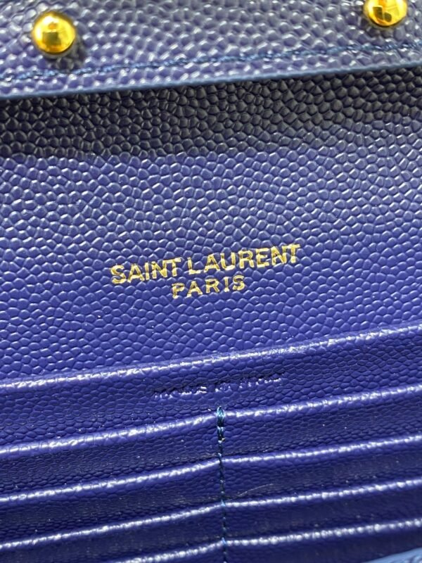 YSL Saint Laurent hot models top caviar ball pattern original single replica peut être utilisé comme pochette peut être utilisé comme sac à bandoulière à l'intérieur 20 card size : 22.5 * 14 * 4 code 360452 - Image 3