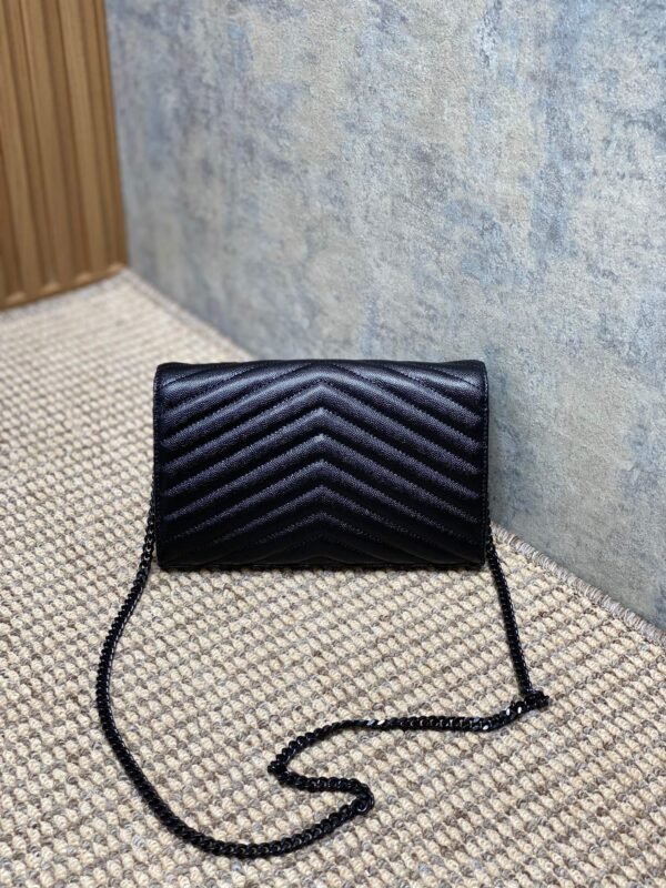YSL Saint Laurent hot models top caviar ball pattern original single replica peut être utilisé comme pochette peut être utilisé comme sac à bandoulière à l'intérieur 20 card size : 22.5 * 14 * 4 code 360452 - Image 2
