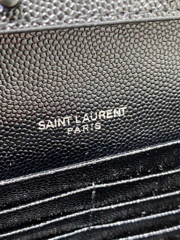 YSL Saint Laurent hot models top caviar ball pattern original single replica peut être utilisé comme pochette peut être utilisé comme sac à bandoulière à l'intérieur 20 card size : 22.5 * 14 * 4 code 360452 - Image 3