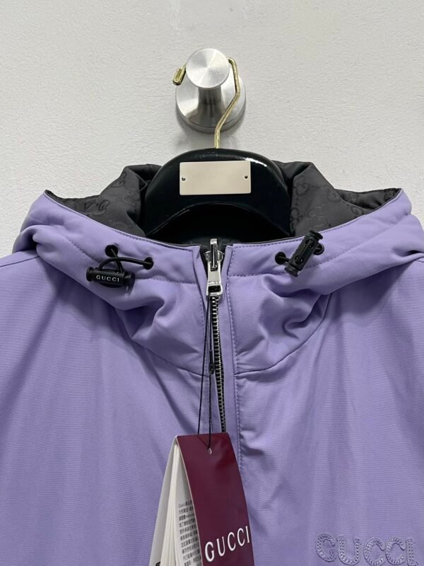 Gucci 24SS Reversible Nylon Jacquard Zipper Jacket - Image 4