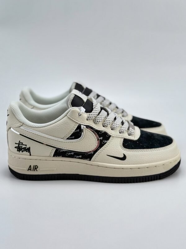 Nike Air Force 1 Low 07 x Stussy White Black - Image 5