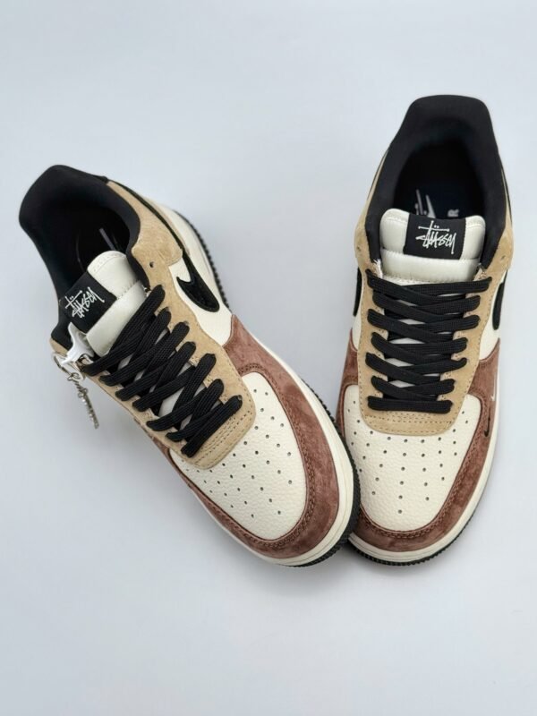 Nike Air Force 1 Low 07 x The North Face x Stussy Brown-yellow-black - Image 3