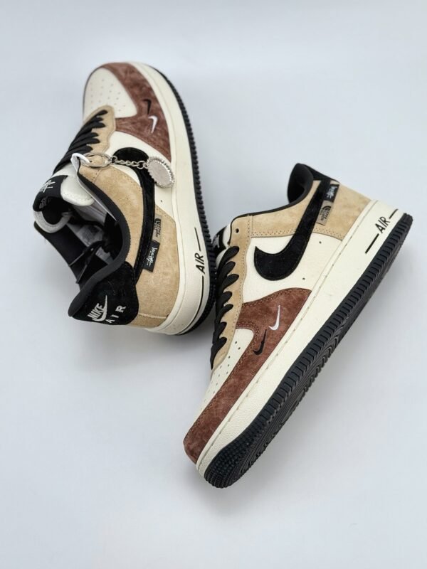 Nike Air Force 1 Low 07 x The North Face x Stussy Brown-yellow-black - Image 4
