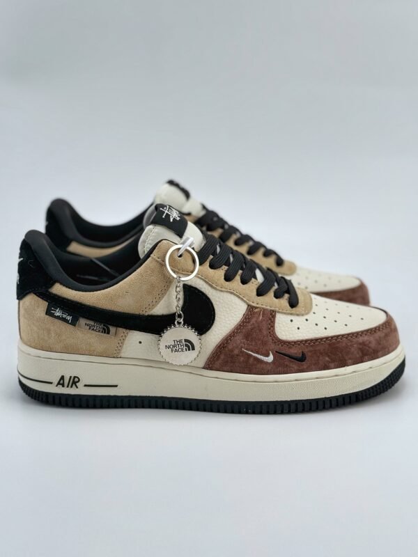 Nike Air Force 1 Low 07 x The North Face x Stussy Brown-yellow-black - Image 5