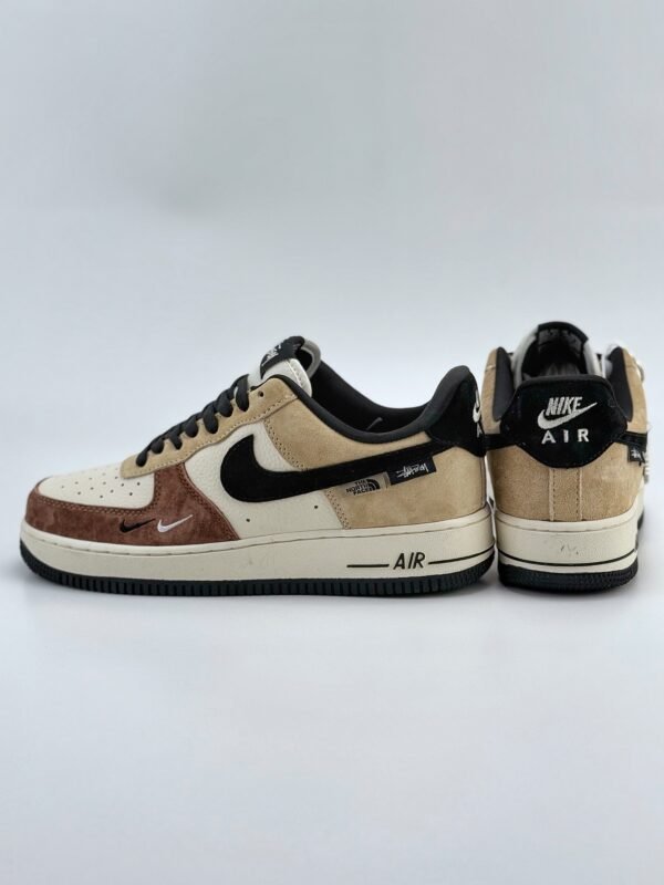 Nike Air Force 1 Low 07 x The North Face x Stussy Brown-yellow-black - Image 6