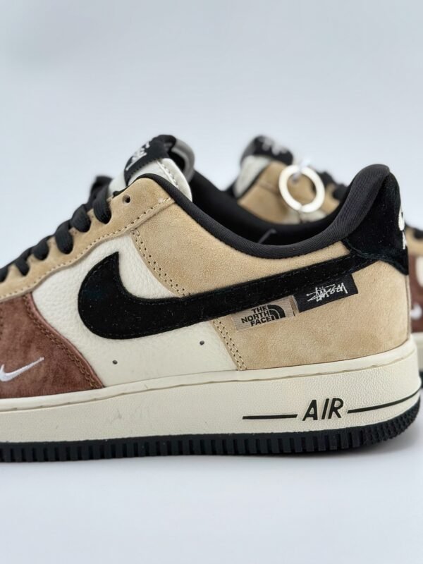 Nike Air Force 1 Low 07 x The North Face x Stussy Brown-yellow-black - Image 10