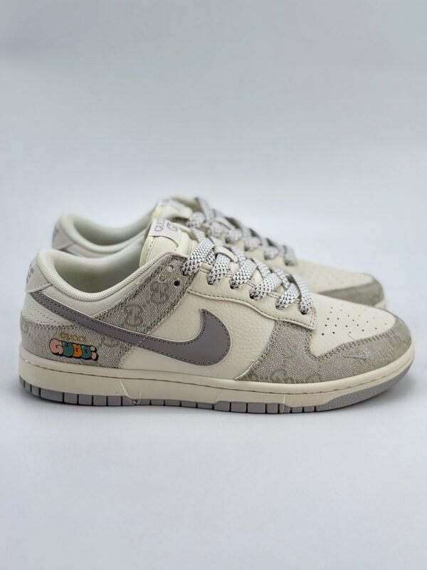 Nike SB Dunk Low x GUCCI White Gray - Image 5