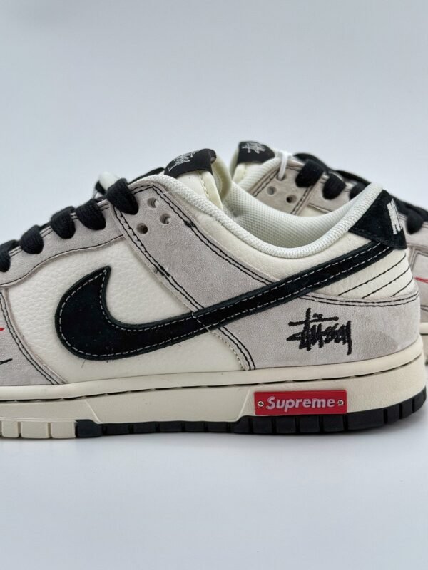 Nike SB Dunk Low x Stussy x Supreme Beige White Black - Image 10