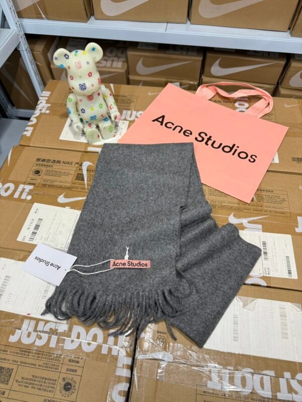 Acne Studios Narrow Tasseled Pom Pom Scarf 🧣 - Image 9