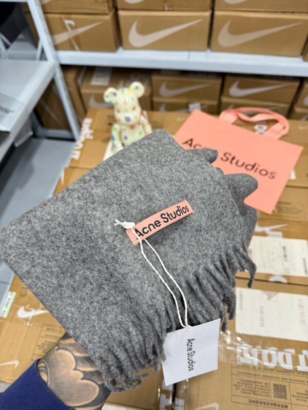 Acne Studios Narrow Tasseled Pom Pom Scarf 🧣 - Image 3