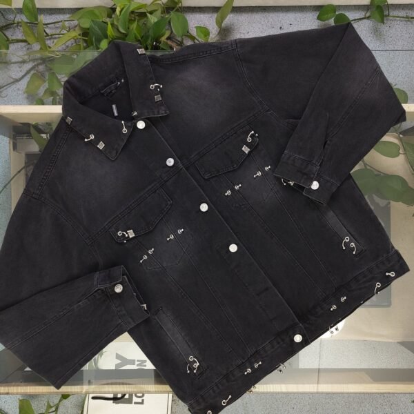 ALENCIAGA Couple Denim Washed Jacket - Image 4