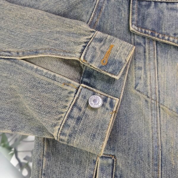 Parisian House Rhinestone Letter Casual Couple Denim Jacket Jacket - Image 9