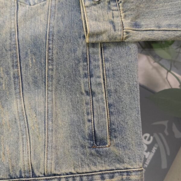 Parisian House Rhinestone Letter Casual Couple Denim Jacket Jacket - Image 10