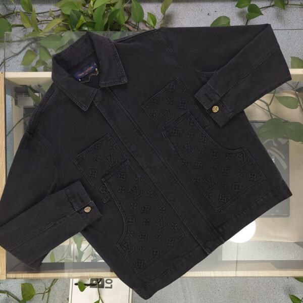 Louis Vuitton Pocket Steel Embossed Couple's Denim Jacket Jacket - Image 4