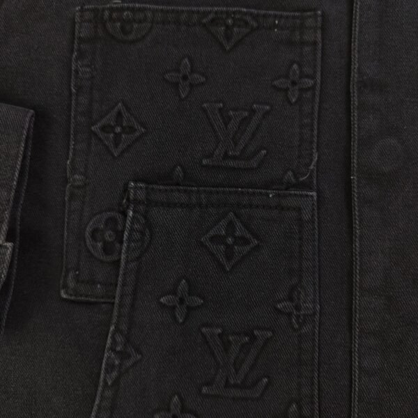 Louis Vuitton Pocket Steel Embossed Couple's Denim Jacket Jacket - Image 5