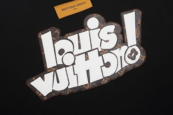 LOUIS VUITTON Louis Vuitton 2024FW New Appliquéd Leather Letter Embroidered Couple Casual Sweatshirt - Image 7