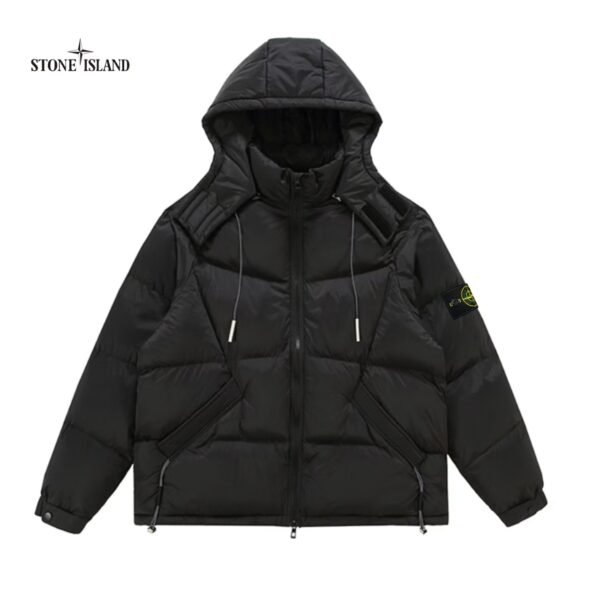 🌈 STONE ISLAND stone island [counter quality] 90 # large white duck down winter high-level down jacket outdoor function hooded down jacket men and women 👫 couple models - Image 7
