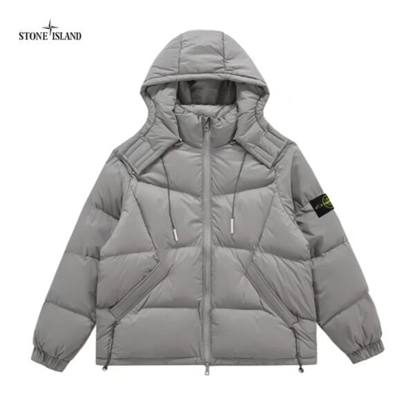 🌈 STONE ISLAND stone island [counter quality] 90 # large white duck down winter high-level down jacket outdoor function hooded down jacket men and women 👫 couple models - Image 5