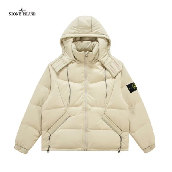 🌈 STONE ISLAND stone island [counter quality] 90 # large white duck down winter high-level down jacket outdoor function hooded down jacket men and women 👫 couple models - Image 3