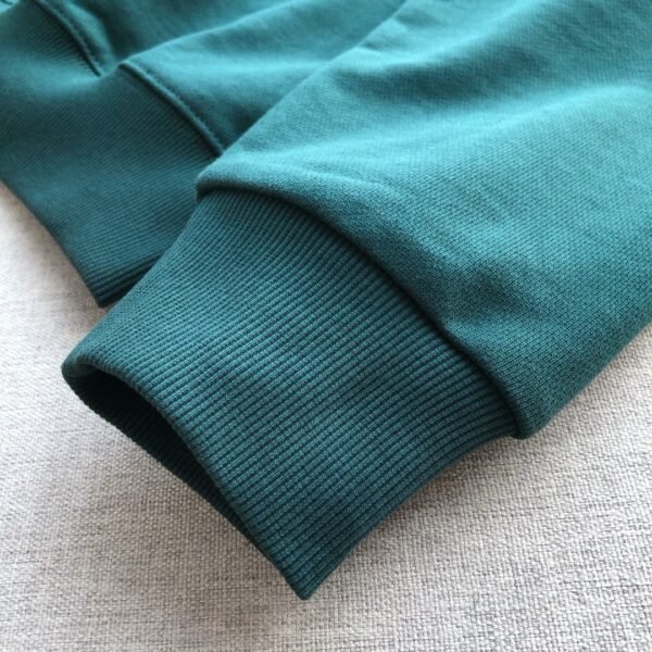 FENDI White Letter Flocked Logo ~ Green Terry Cotton Crew Neck Sweatshirt - Image 10