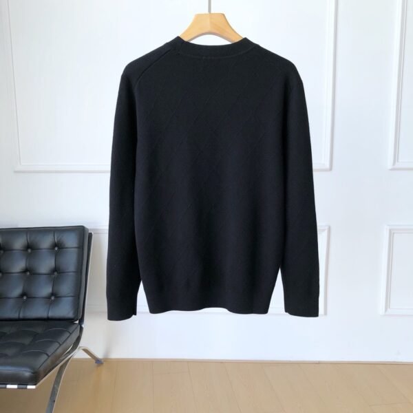 CHANEL Classic Double C Embroidered Logo Dark Sweater - Image 9