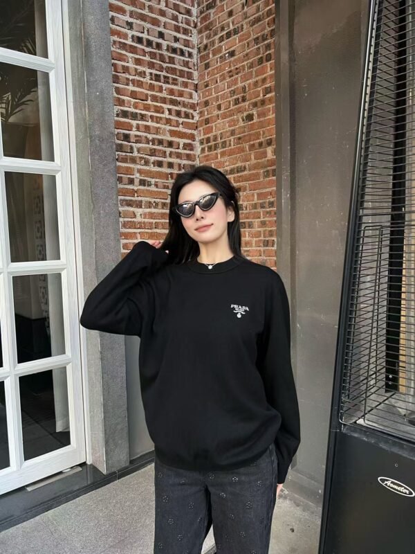 PRADA PRA25SS early spring new imported wool knit crew neck sweater - Image 8