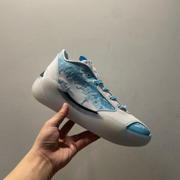 【Customized sneakers】 Nike AJ39 Air Jordan 39 Shoes For SHOEME Uneven dip-dye do old Heartbeat Mojito Clouds Cotton Candy Mid-top Basketball Shoes Ice Blue - Image 6