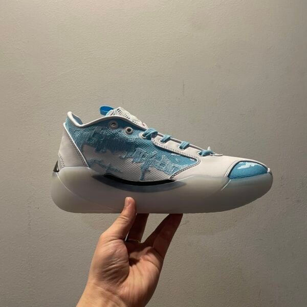【Customized sneakers】 Nike AJ39 Air Jordan 39 Shoes For SHOEME Uneven dip-dye do old Heartbeat Mojito Clouds Cotton Candy Mid-top Basketball Shoes Ice Blue