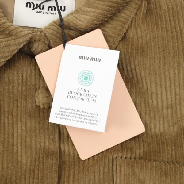 Miu Miu 24Fw Patch Embroidered Corduroy Down Jacket - Image 2