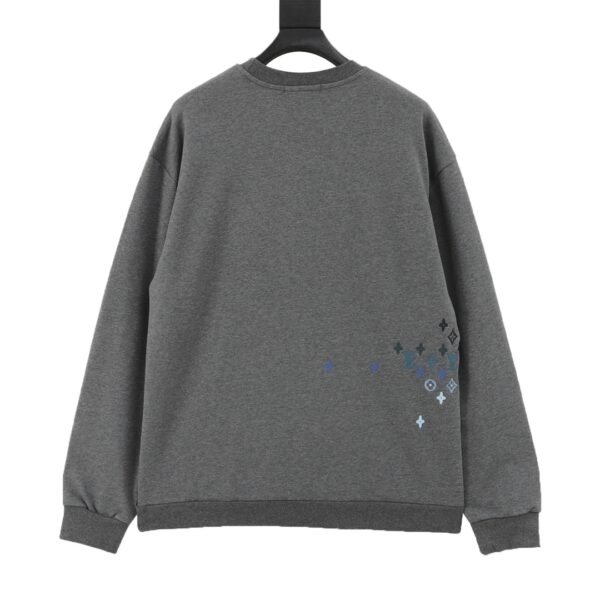 Louis Vuitton 24Fw Embroidered Gradient Old Flower Crew Neck Sweatshirt - Image 3
