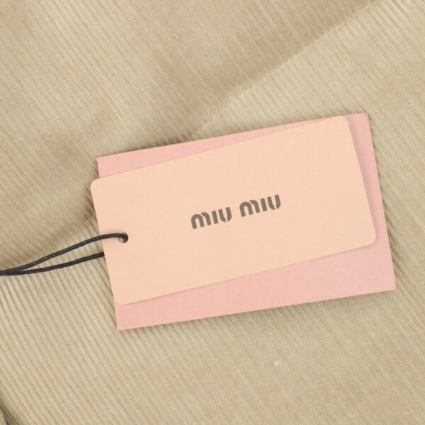 MIUMIU MM patch embroidered corduroy stand-up collar down jacket - Image 10