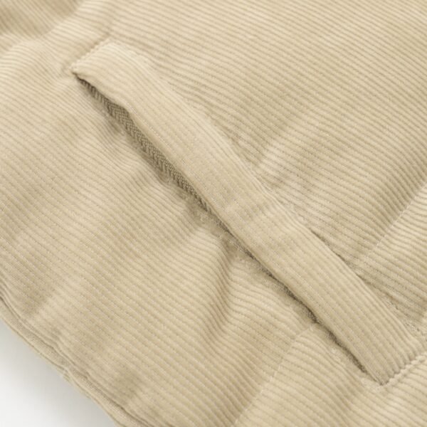 MIUMIU MM patch embroidered corduroy stand-up collar down jacket - Image 5