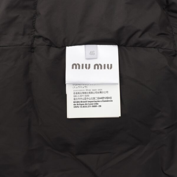 MIUMIU MM Patch Embroidered Hooded Down Jacket - Image 8