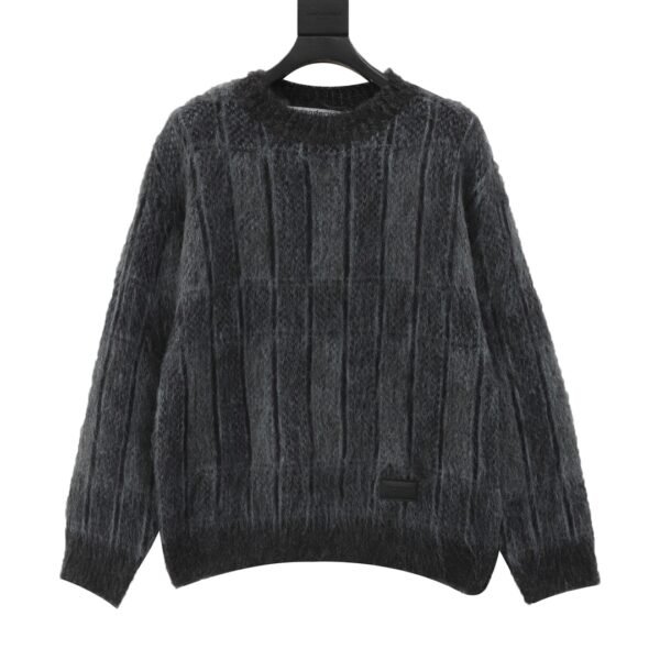 Alexander Wang jacquard blue and black mohair sweater