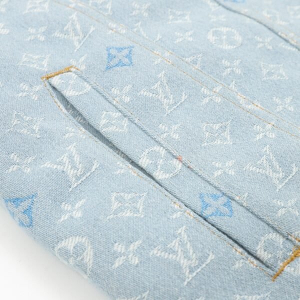 Louis Vuitton Full Printed Washed Jacquard Logo Hooded Cotton Jacket - Image 9