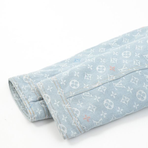 Louis Vuitton Full Printed Washed Jacquard Logo Hooded Cotton Jacket - Image 3