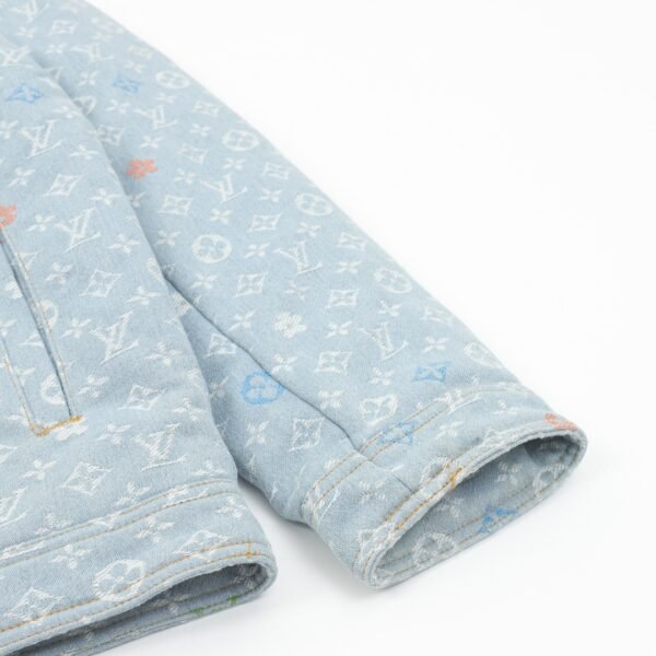 Louis Vuitton Full Printed Washed Jacquard Logo Hooded Cotton Jacket - Image 4