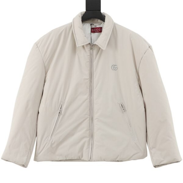 Gucci GG embroidered logo lapel cotton jacket
