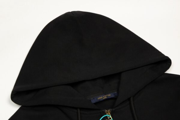 LOUIS VUITTON Pearl Zipper Embroidered Hooded Sweatshirt - Image 4