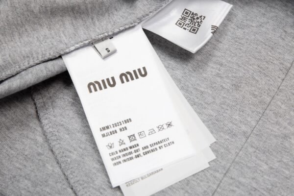 Miumiu star with the same patch leather letters embroidered zipper sweater - Image 9