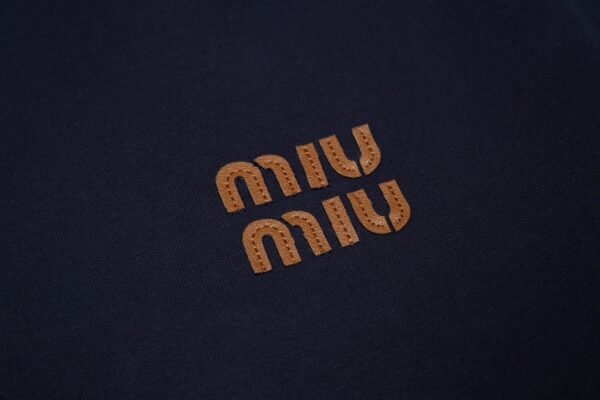 Miumiu star with the same patch leather letters embroidered zipper sweater - Image 6