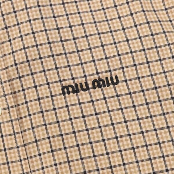 MIUMIU MM fine plaid long sleeve shirt - Image 3