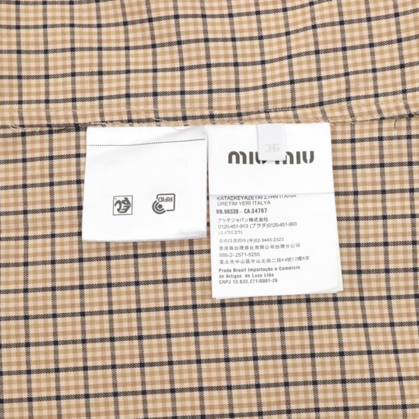 MIUMIU MM fine plaid long sleeve shirt - Image 5