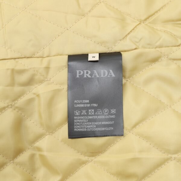 Prada 24Fw Metallic Triangle Labeled Sandwich Cotton Trench Coat Jacket - Image 4