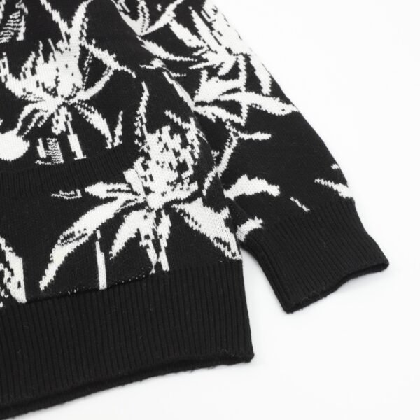 LV Louis Vuitton LV 24FW Leaf Jacquard Sweater Cardigan - Image 10
