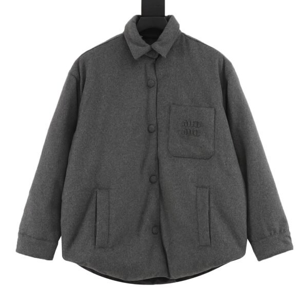 MIU MIU MM velvet pocket cashmere down jacket jacket
