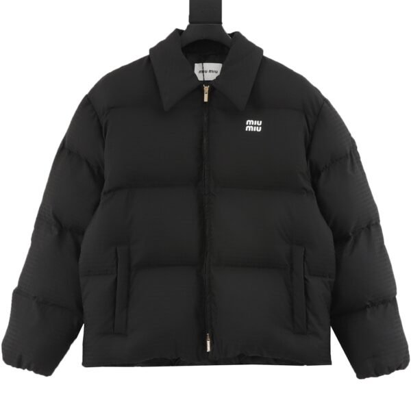 MIU MIU MM 24 new jacquard full print lapel down jacket