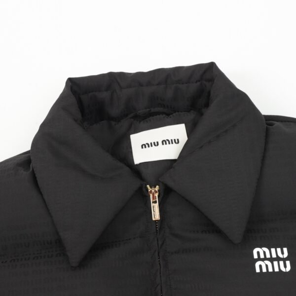 MIU MIU MM 24 new jacquard full print lapel down jacket - Image 4