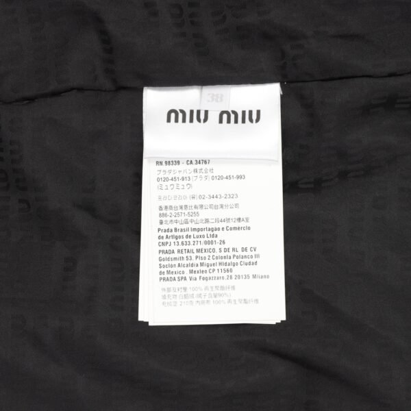 MIU MIU MM 24 new jacquard full print lapel down jacket - Image 2
